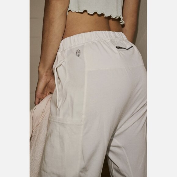 Free People Movement White Hot Shot Relaxed Fit Pants - Picture 4 of 5